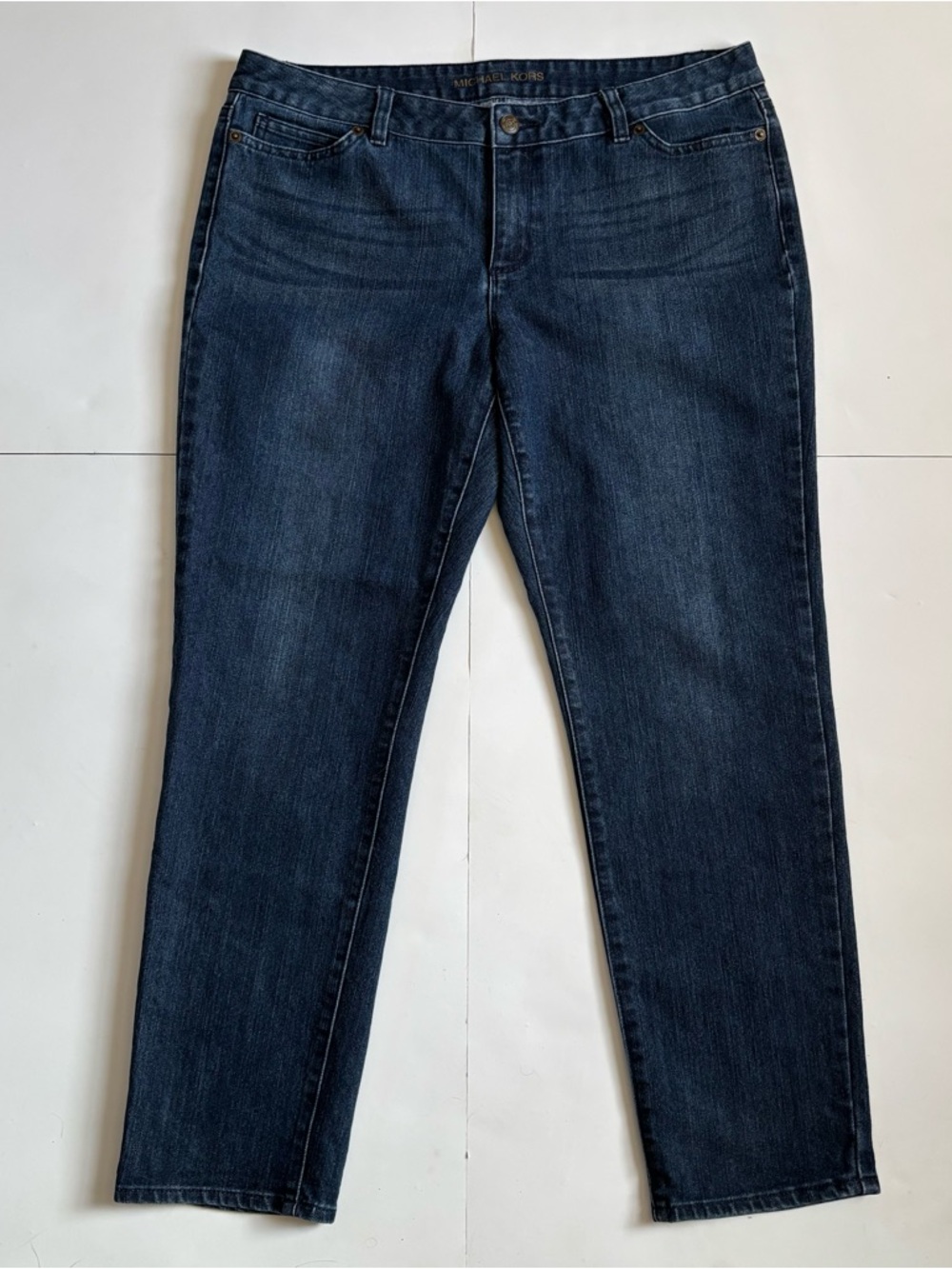 Michael Kors Dark Indigo Straight-Leg Women's Jeans